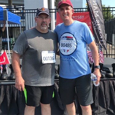 Doctor Jay McCarl and Bill Contarino attending the Travis Manion Foundation 5 K run