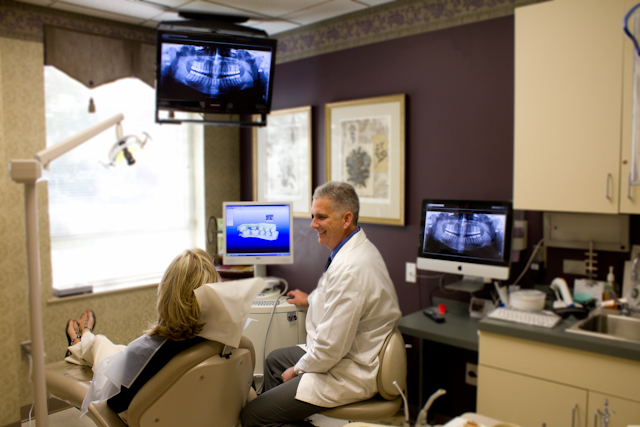 Dr. David McCarl with patient